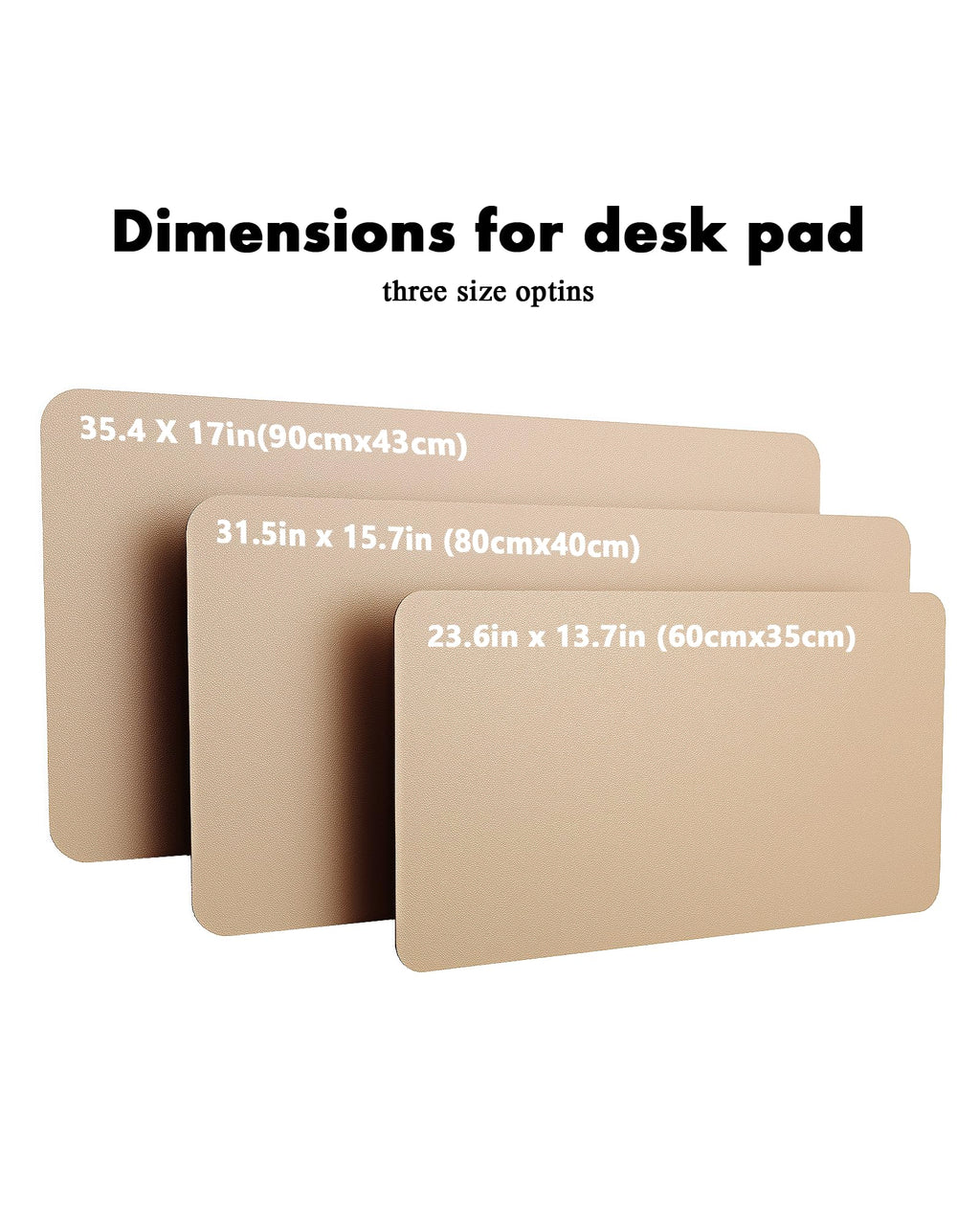 YSAGi Double-Sided Desk Pad, 31.5"x15.7"Leather Desk Mat, Eco Cork Desk Pad Protector,Large Mouse Pad,Waterproof Desk Blotter for Office/Home(Apricot)