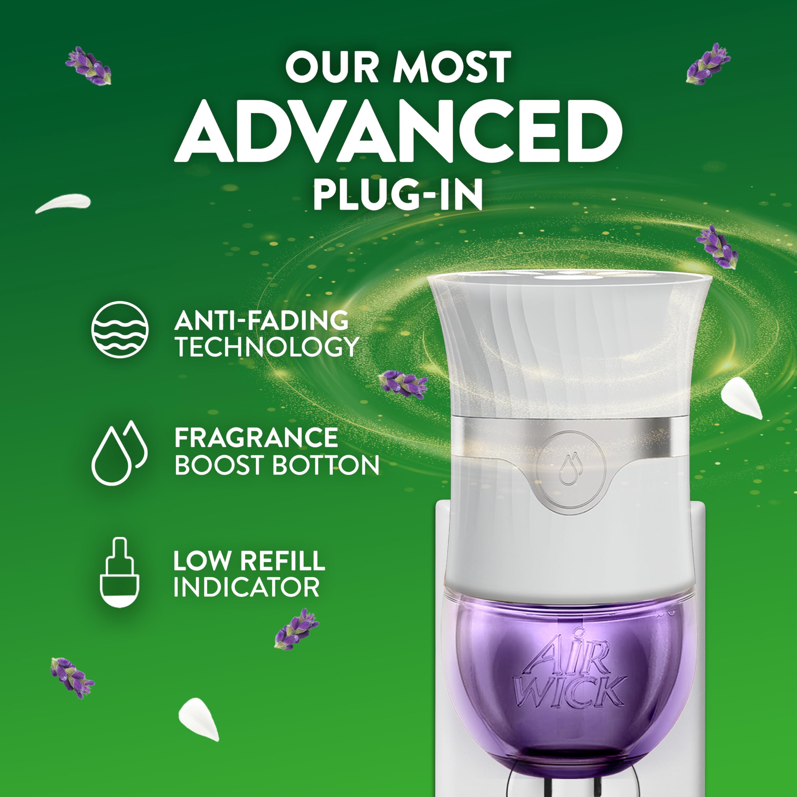 Air Wick Plug in Scented Oil Refills, Lavender and Chamomile, Eco Friendly, Essential Oils, Air Freshener, 0.67 Fl Oz (Pack of 10)