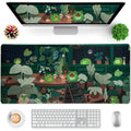 Green Mouse Pad, XXL Cute Anime Gaming Mouse Pad, 35x15.7x0.12 Inch Frog Desk Pad for Keyboard and Mouse, Large Kawaii Mousepad for Girls Women's Home Office Laptop PC Computer