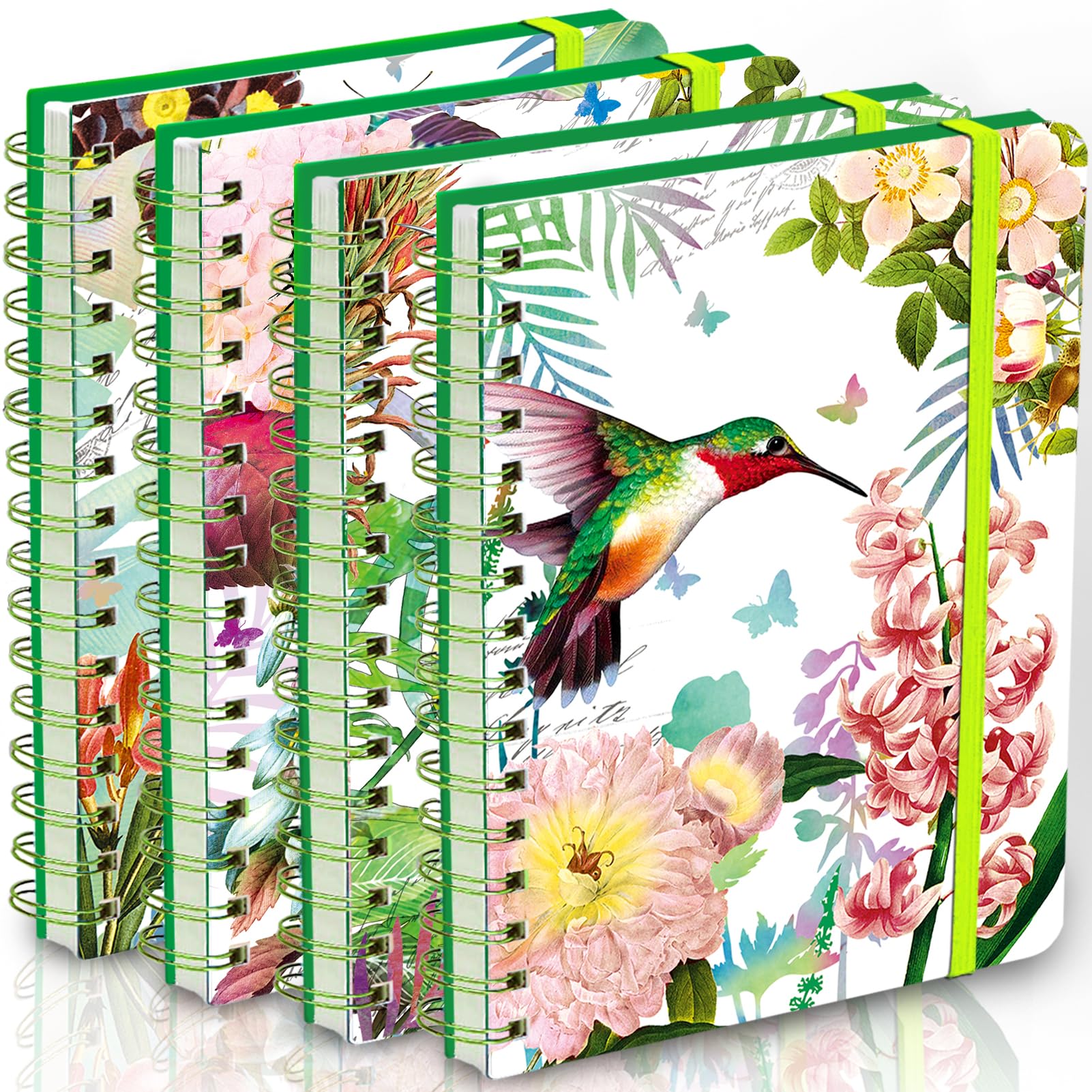 4Pack Spiral Notebook A5, 160 Lined Journals for Women 8.3x5.7" Hardcover Sprial Journal Aesthetic Journal Notebook Bulk Writing Note Taking Office School Work Great Gifts