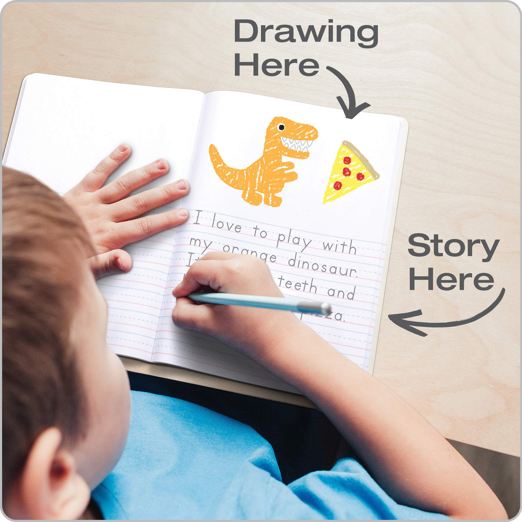Oxford Primary Composition Notebooks for School, Kids Handwriting & Drawing Story Journals, Primary Ruled with Dotted Midline, Grades K-2, 9-3/4" x 7-1/2", 100 Sheets, 4 Pack, Assorted Covers