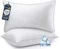 COZSINOOR Queen Size Cooling Bed Pillows - Premium Down Alternative Pillows Set of 2 for Side, Back, and Stomach Sleepers Hotel Quality Plush Soft Microfiber Fill Breathable Skin-Friendly