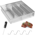 WADEO Newly Upgraded Pellet Smoker, Cold Smoke Generator for BBQ Grill Hot or Cold Smoking, Ideal for Smoking Meat, Fish, Cheese, Square