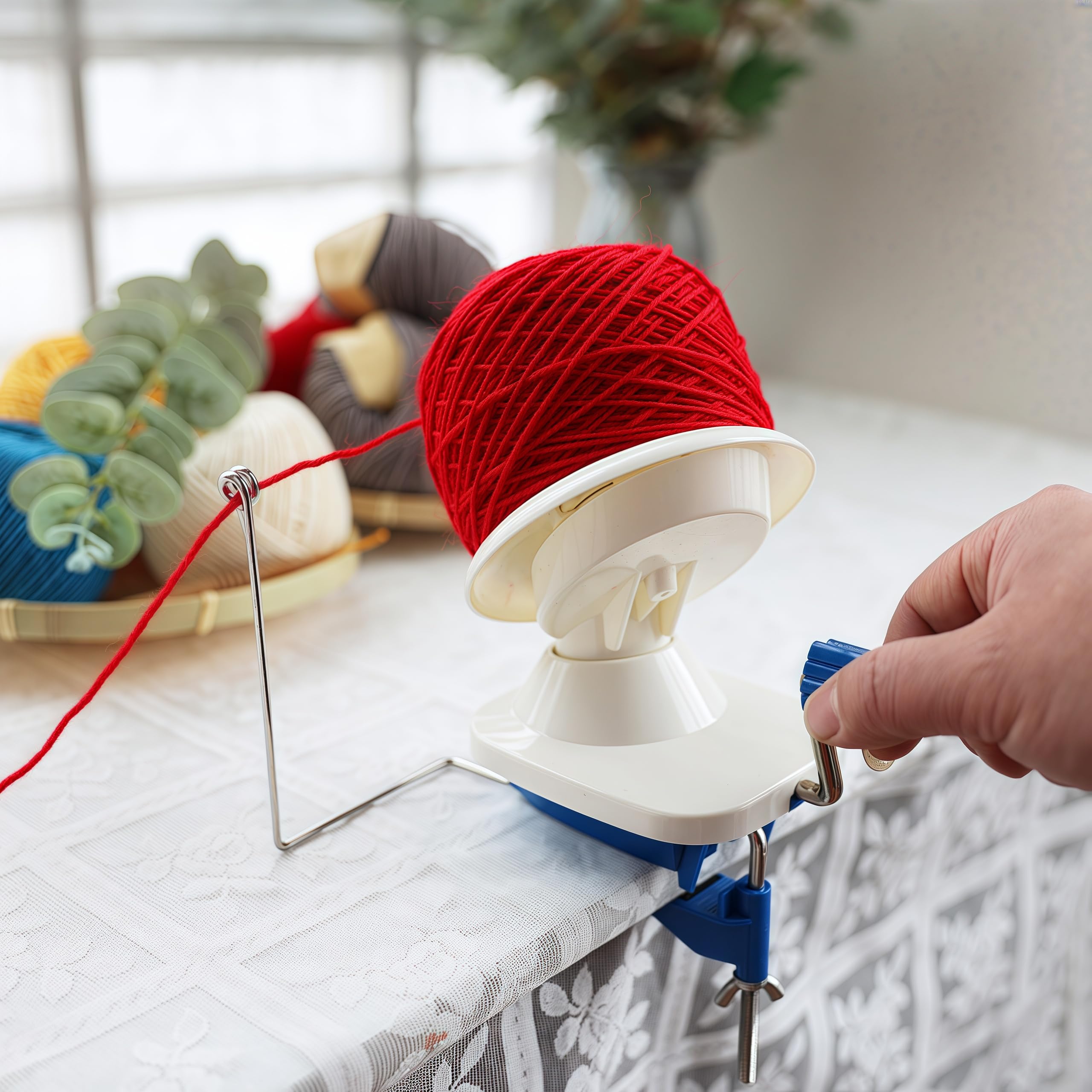 Yarn Winder - Fast & Easy Yarn Ball Winder Tool, No Setup Required Yarn Cake Winder, Portable Manual Yarn Winder for Crocheting & Knitting