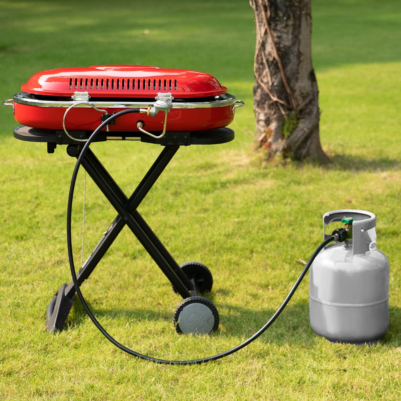 SHINESTAR 6 Ft Propane Hose Connects 1LB Portable Appliance to 20lb Propane Tank for Weber Q Grill, Coleman Grill, Camp Stove and More,CSA Certified:0002448912