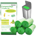 60 Counts 13Gallon 50L Large Compost Bag, Kitchen tall Compost bags, Compostable Bag For kitchen Bin, Extra large, Biodegradable bag for Food Scrap