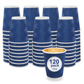 Coffee Cups, RAZCC 120 Pack 12 oz Disposable Insulated Paper Cups, Corrugated Kraft Ripple Wall Cup Suitable for Hot and Cold Drinks