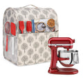 Yarwo Dust Cover for 6-8 qt Stand Mixer, Protective Dust Cover with Top Handle and Pockets for Extra Accessories, 35.8 x 23 x 40 cm, Tree(Cover Only)