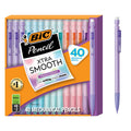 BIC Xtra Smooth Mechanical Pencil with Erasers, 0.7 mm Point, Refillable, 40-Count Pack