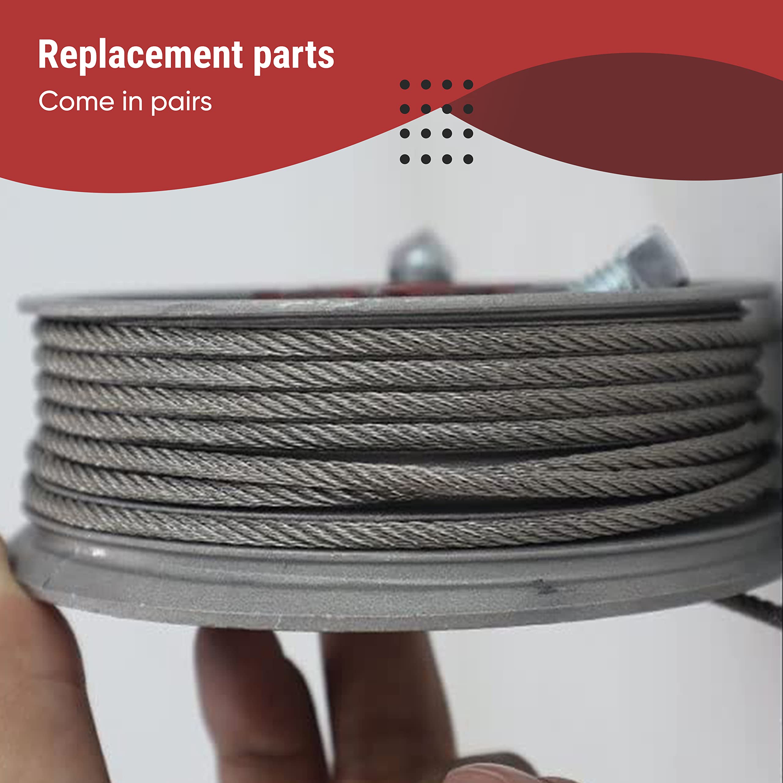 Garage Door Cable Drums Pair, Standard Lift 400 8 Garage Door Replacement Parts for Up to 8 ft High Doors, Aluminum Cable Drum 530 lb Capacity