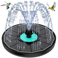 GAIZERL Solar Fountain Cyan Flower, Upgrade 3.5W Solar Bird Bath Fountains, Solar Powered Water Fountain with 7 Nozzles, 4 Fixed Pipes for Hummingbirds, Bird Bath, Garden, Pool, and Pond