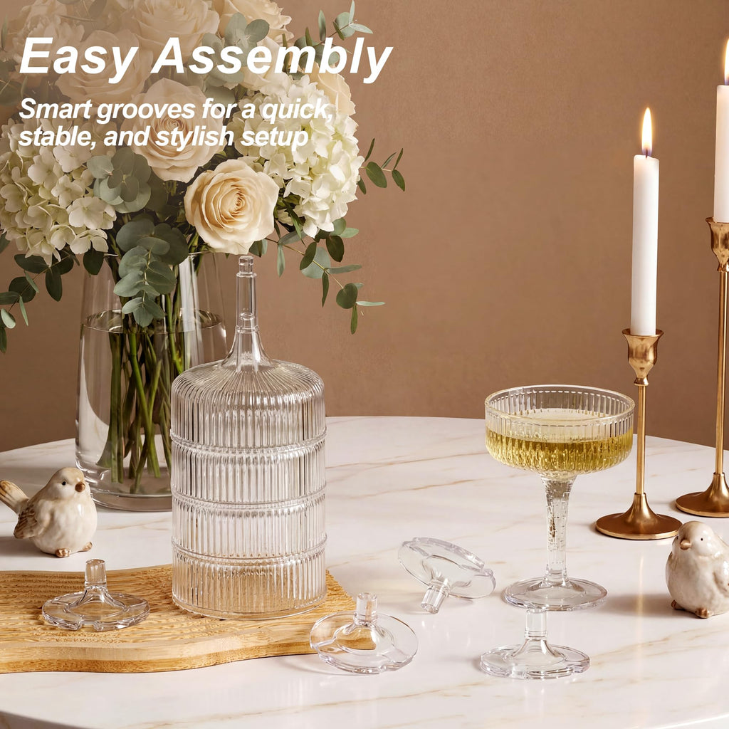 Houmury 20 Pcs 7oz Plastic Champagne Glasses Unbreakable Plastic Martini Glasses Flutes Reusable Clear Acrylic Coupe Drinkware for Wedding Birthday Party (20, Clear)