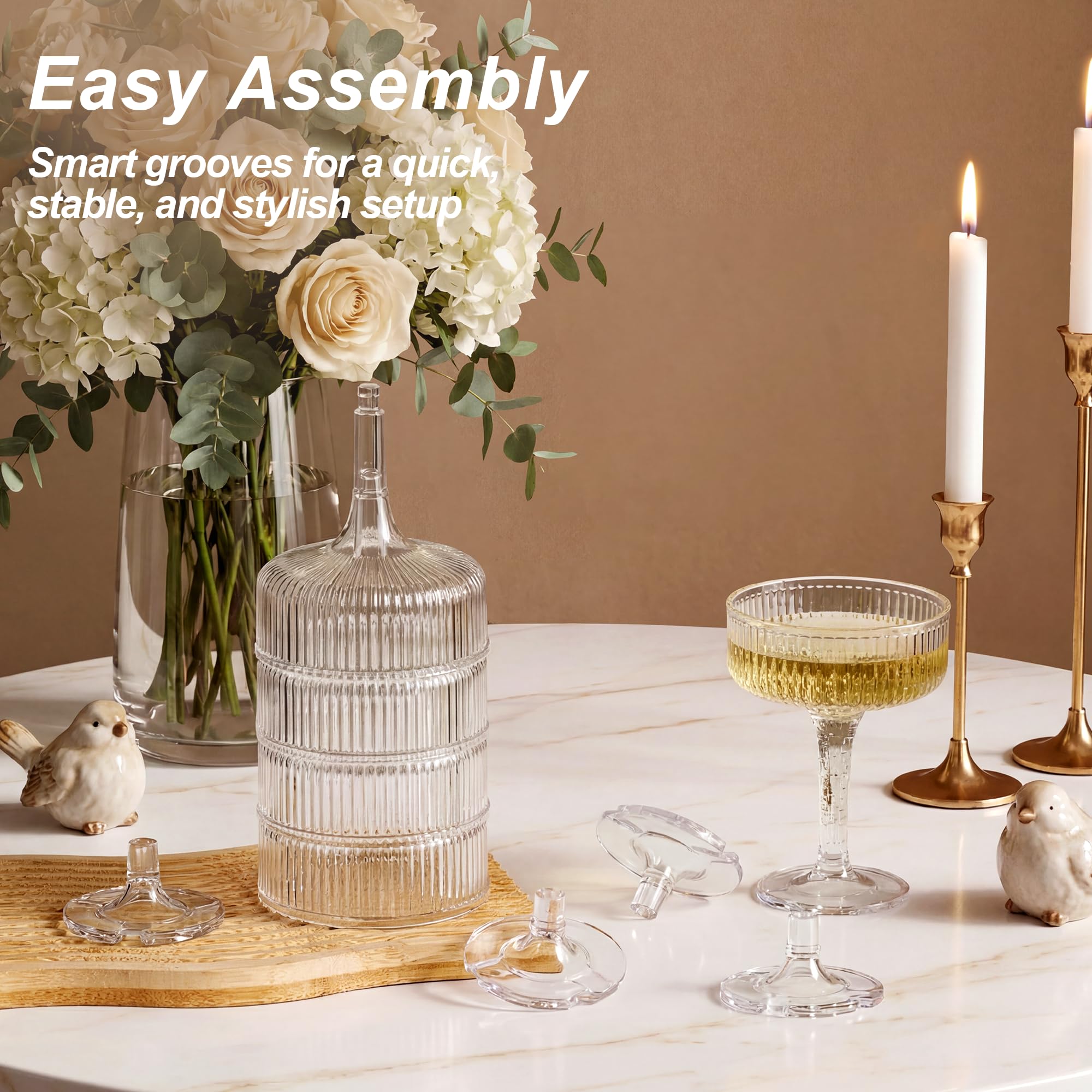 Houmury 20 Pcs 7oz Plastic Champagne Glasses Unbreakable Plastic Martini Glasses Flutes Reusable Clear Acrylic Coupe Drinkware for Wedding Birthday Party (20, Clear)