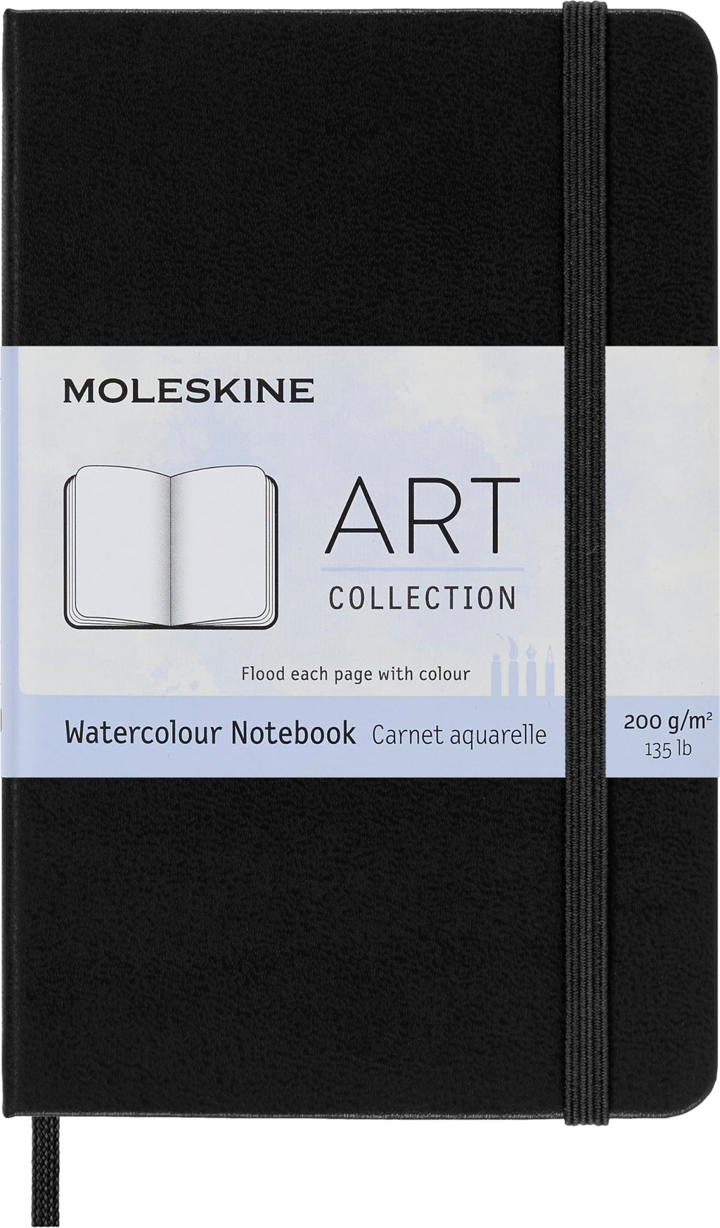 Moleskine Art Watercolour Notebook, Pocket, Black, Hard Cover (3.5 x 5.5)