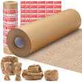 Honeycomb Packing Paper 15” x 200’ Moving Suppliers Bubble Cushioning Wrap Paper Roll for Moving/Shipping/Packing with 80 Fragile Sticker Protective Eco Friendly & Recyclable (15"x200')