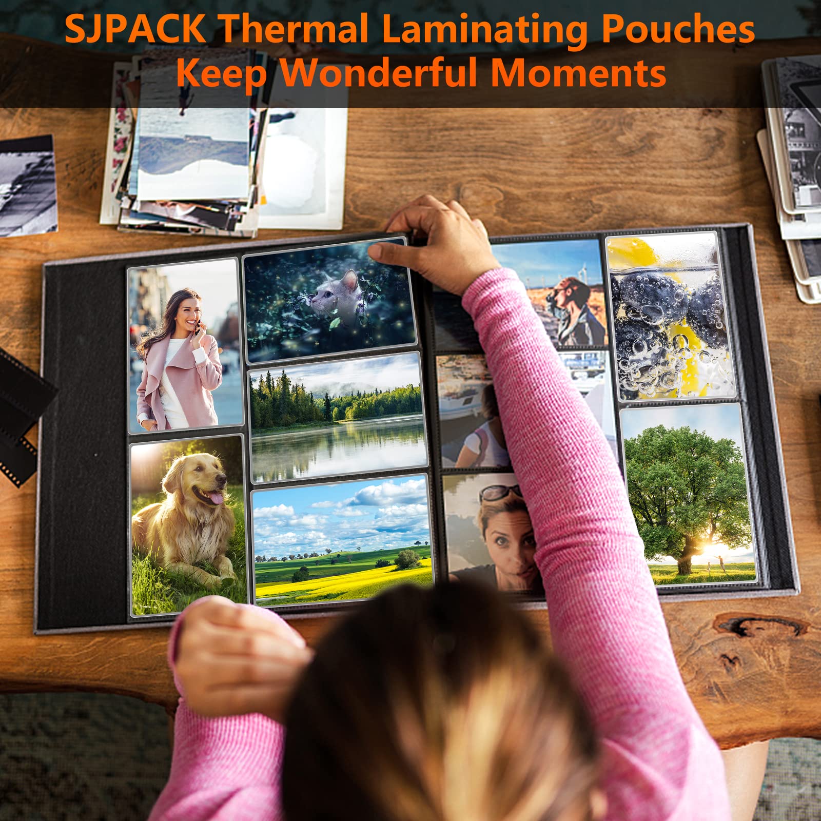 SJPACK Clear Thermal Laminating Pouches,Plastic Paper Laminator Sheets,9 x 11.5 Inches (3 Mil / 100 Pack)
