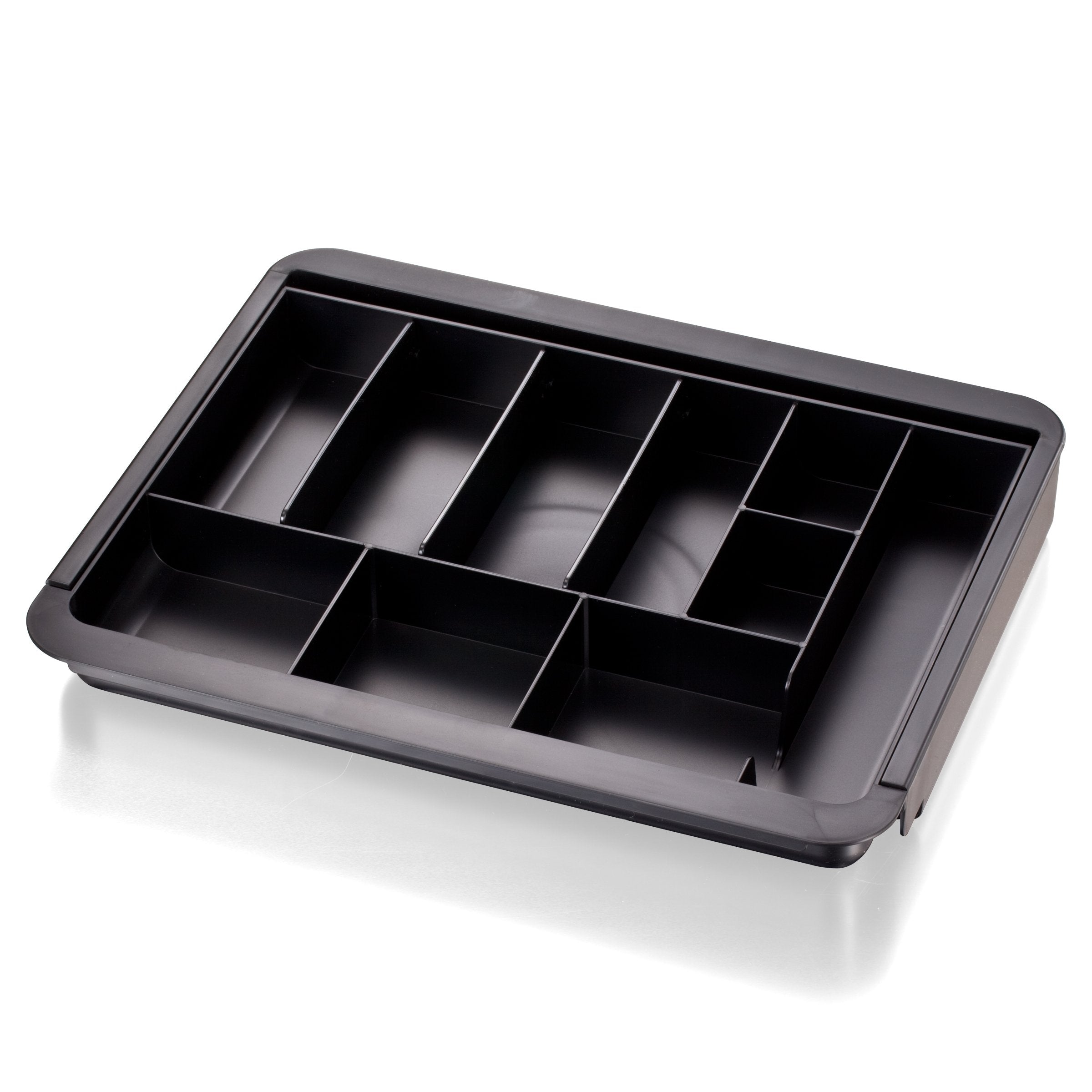 Officemate OIC Recycled Expandable Drawer Tray, 10 3/8-16 Inches, Black (26372)