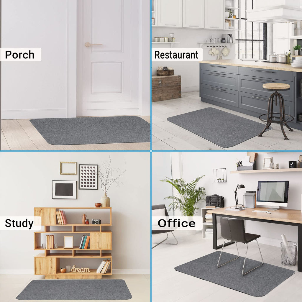 COSYLAND Office Chair Mat, 1/6" Thick 48" x 36" Multi-Purpose Low Pile Desk Chair Mat for Hardwood Floor, Upgraded Version (Grey, 90 * 120CM)