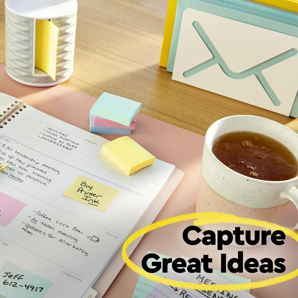 Post-it Notes, 3x3 in, 12 Pads, Canary Yellow, Clean Removal, Recyclable
