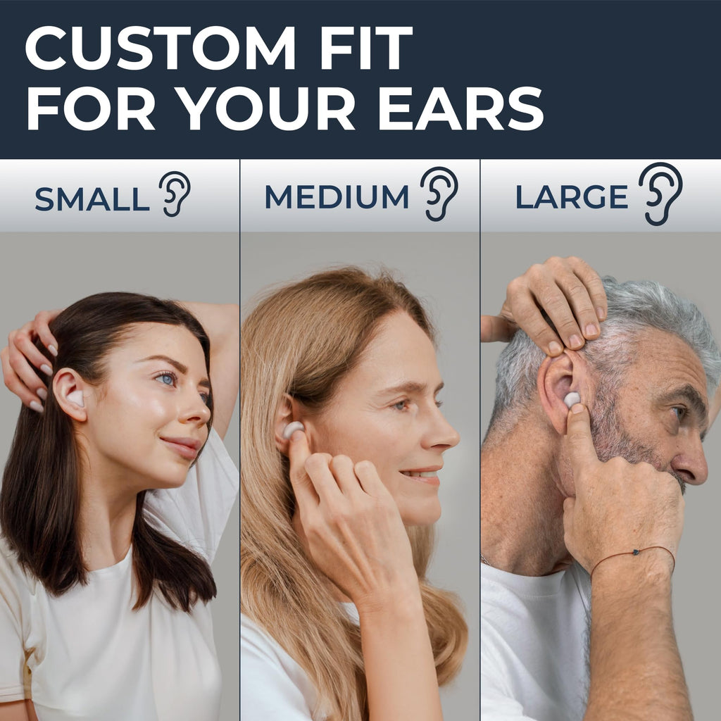 PQ Wax Earplugs for Sleep - 30 Silicone Wax Earplugs for Sleeping, Swimming, Shooting, Snoring, Sound Blocking Level 32 dB, Noise Cancelling Womens Ear Plugs