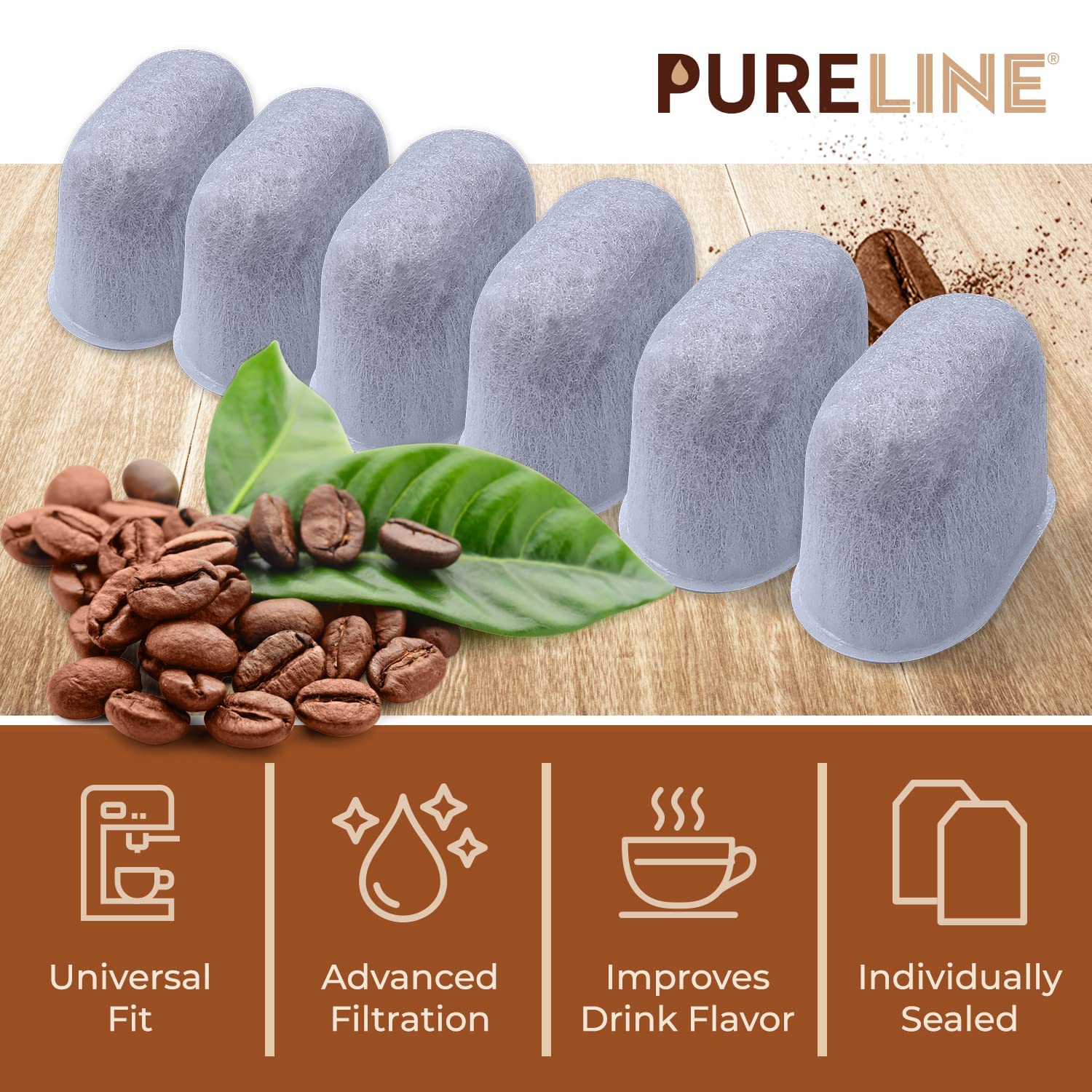 12 Pack Keurig Filter Replacement for Coffee Maker, Water Filter Cartridges Compatible With 2.0 and Older Models - Universal Fit