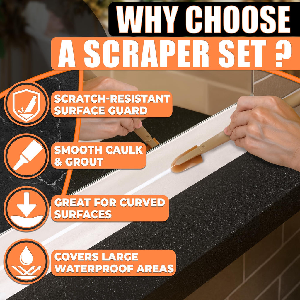 Grout Caulk Caulking Silicone Sealant Finishing Tool Spreader Spatulas Applicator Rubber Tools 4 Size Set