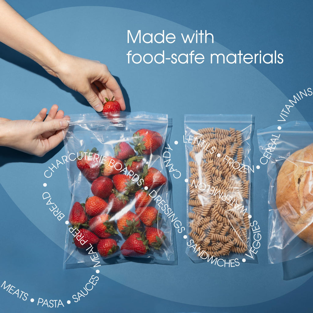 Spartan Industrial - 2 Mil Clear Reclosable Zip Plastic Poly Bags with Resealable Lock Seal Zipper - 13" X 18" (100 Count)