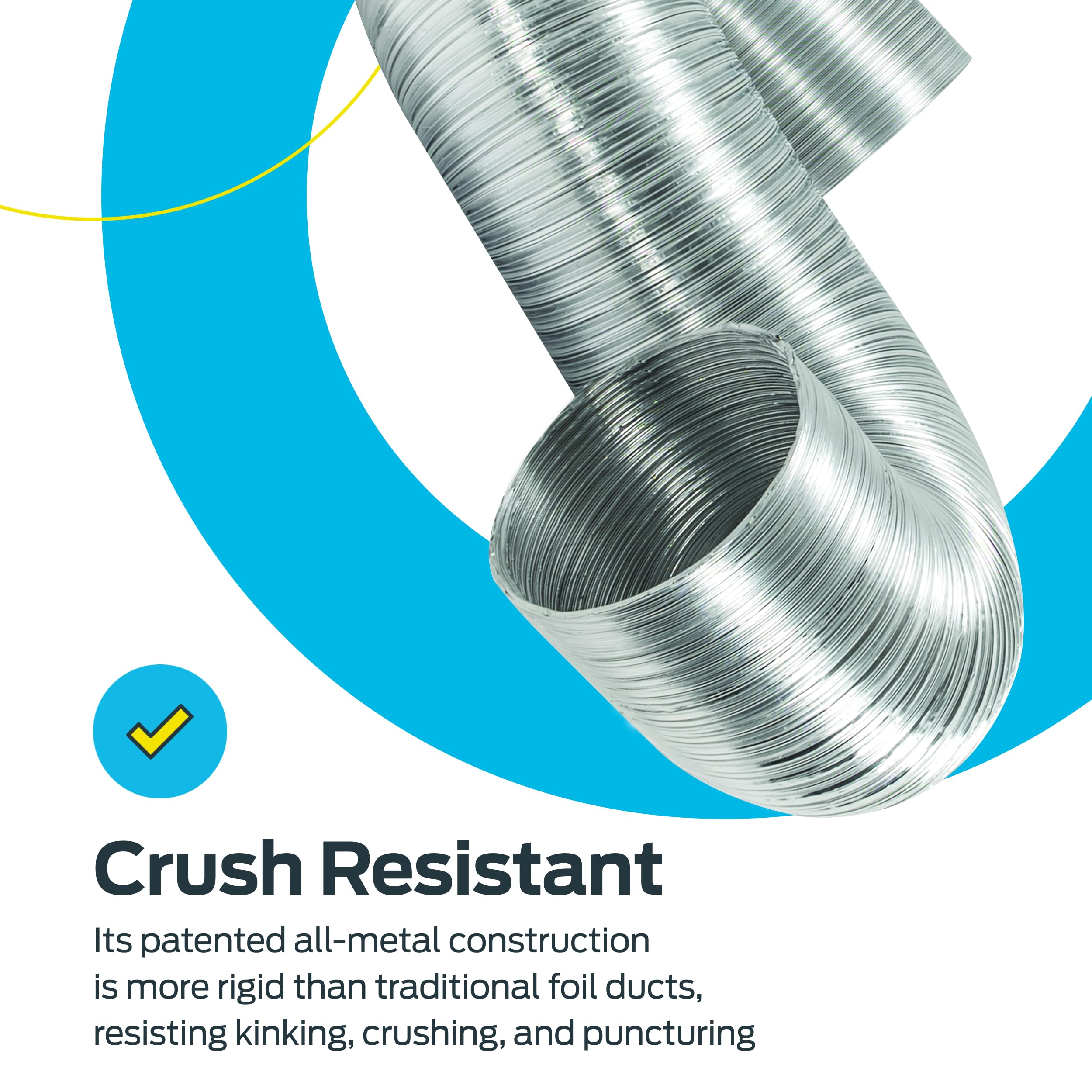 Eastman 69028 Semi-Rigid Aluminum Dryer Duct, silver
