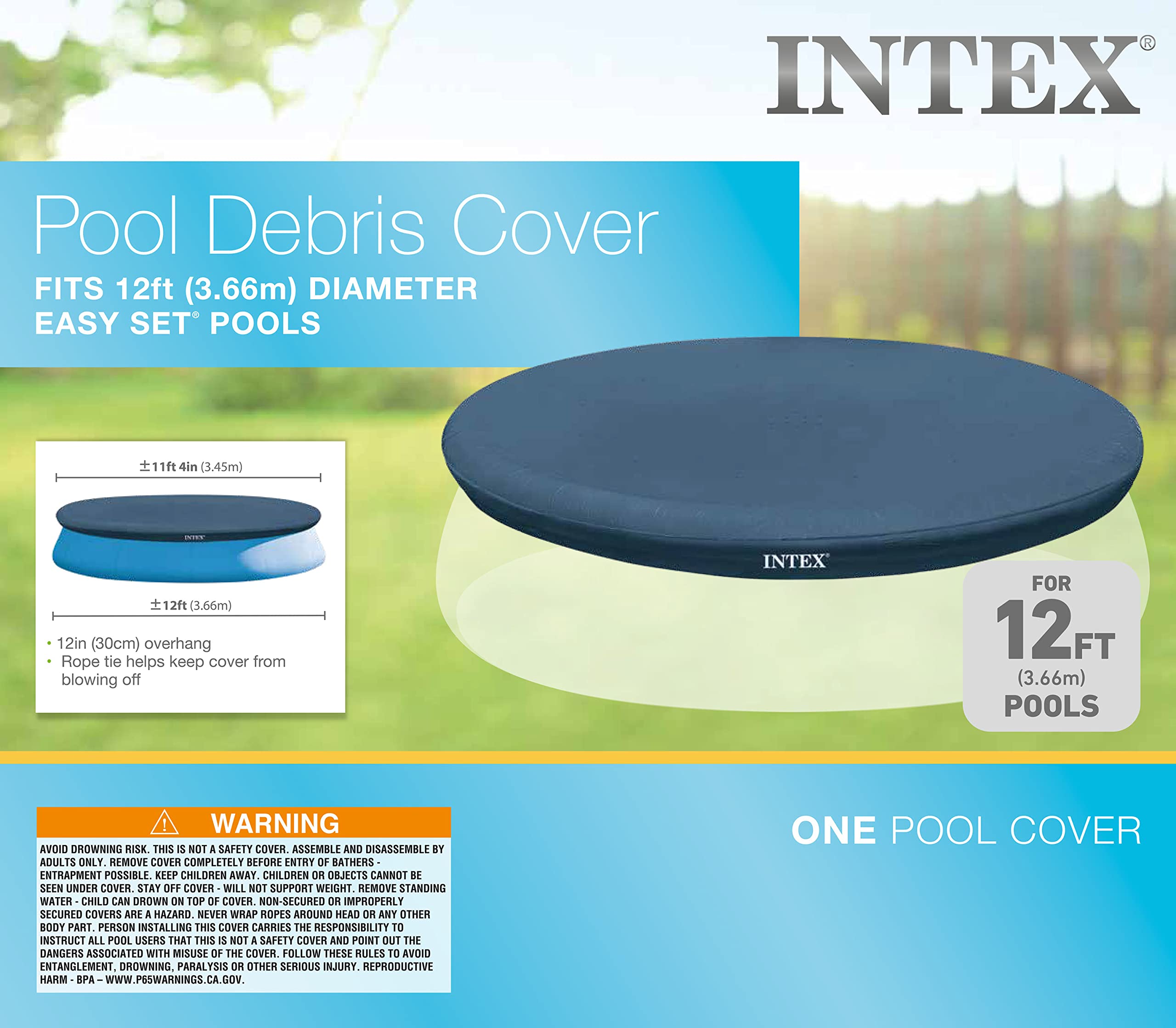Intex 58919E Easy Set 12-Foot Round Pool Cover