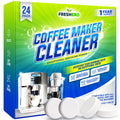 Freshero Coffee Machine Cleaner & Descaler Tablets – 24 Count, Compatible With Keurig, Breville, Ninja, Delonghi, Miele & Espresso Machines, Universal Cleaning Tabs for Coffee Maker Pots (24.0)