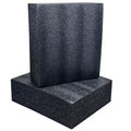 QISF 2PCS Cuttable Polyethylene Foam Block 12x10x3.5Inch Packing Sheet,9CM/3.5In Thick Padding Inserts Foam for DIY Crafts,Cases and Boxes Packing, Black
