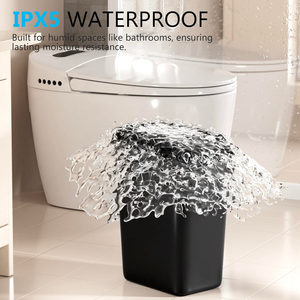 Bathroom Trash Can with Lid Touchless Automatic Garbage Can, 2.6 Gallon Slim Waterproof Motion Sensor Smart Trash Can, Small Plastic Trash Bin for Bedroom, Living Room