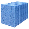 Cellulose Sponges, Large Size 4" x 6" x 1" - Heavy Duty Scrub Kitchen Sponge, Clean Tough Messes Without Scratching Kitchen Cleaning Pads, Pop Up Eco DIY (6 Pack), Blue