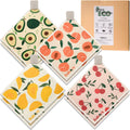 Eulnars Swedish Dish Cloth, 8-Pack Reusable Paper Towels, Swedish Dish Cloth with 3 Clips, 9 Classified Labels, Quick Drying Washable Dish Cloths, Super Absorbent Kitchen Towels, Odorless