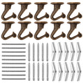 SEISSO 10 Sets Ceiling Hooks - Heavy Duty Metal Swag Hook with Hardware and Toggle Wings for Hanging Plants Ceiling Installation Cavity Wall Fixing Brass