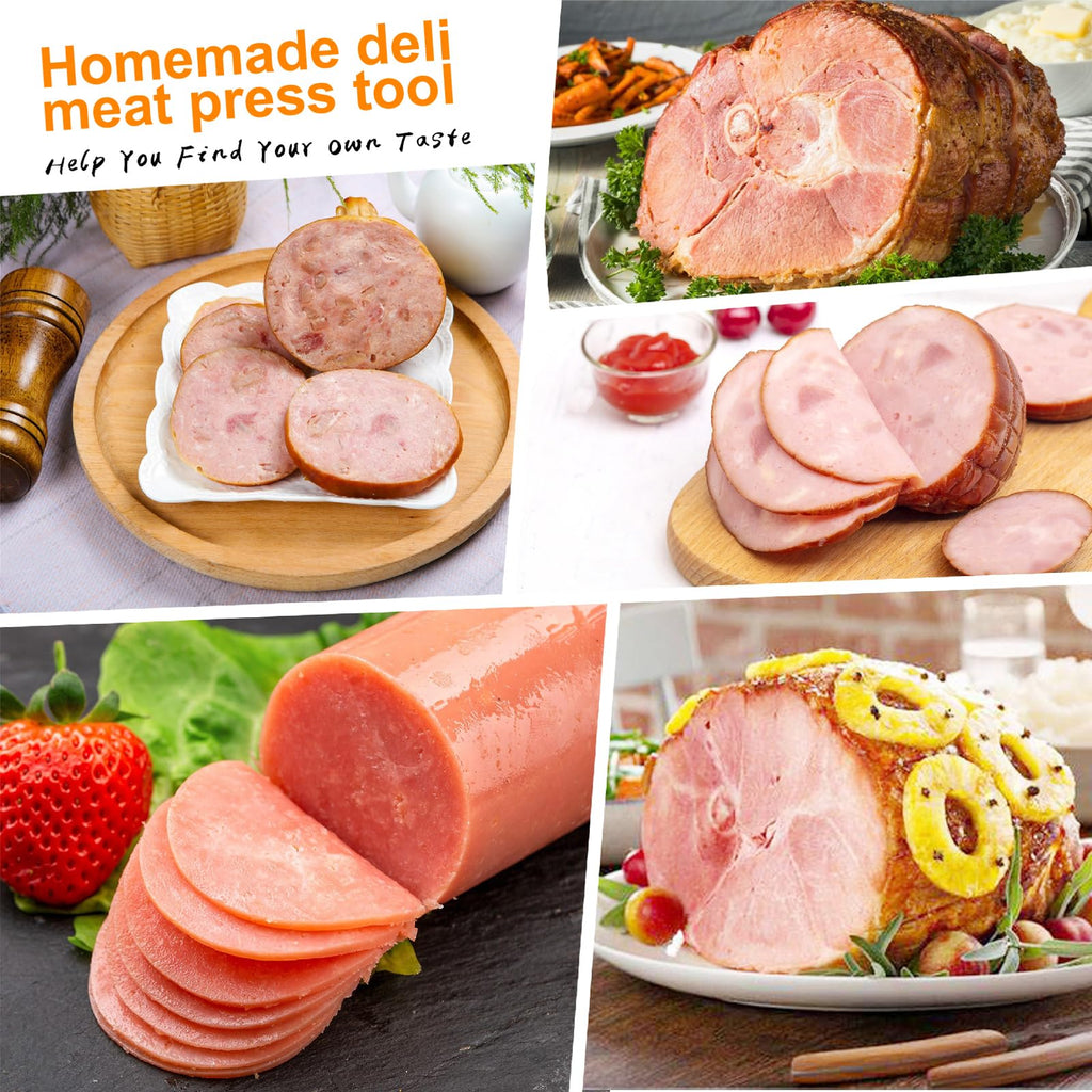 Joyeee Ham Maker - Stainless Steel Round Shape Deli Meat Press Maker Machine for Making Healthy Homemade Meat Sandwich, Seafood Meat Poultry Patty Gourmet Cooking Tools