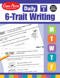 Evan-Moor Daily 6-Trait Writing, Grade 2, Homeschool and Classroom Resource Workbook, Reproducible Worksheets, Teaching Edition, Lesson Plans, Ideas, Organization, Word Choice, Sentence Fluency, Voice