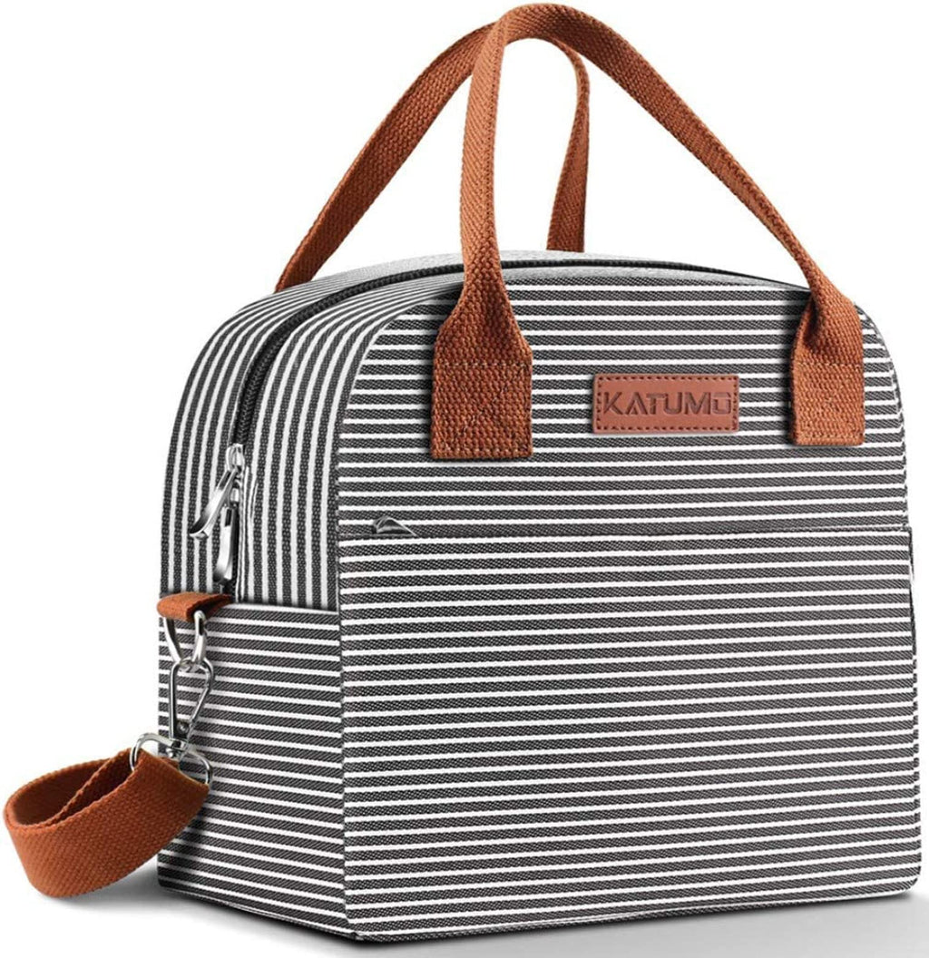 KATUMO Lunch Bag Insulated Tote Bag Reusable Lunch Box with Removable Shoulder Strap Thermal Cooler Bag for Kids and Adult, Ideal for Work/School/Outdoor Activity