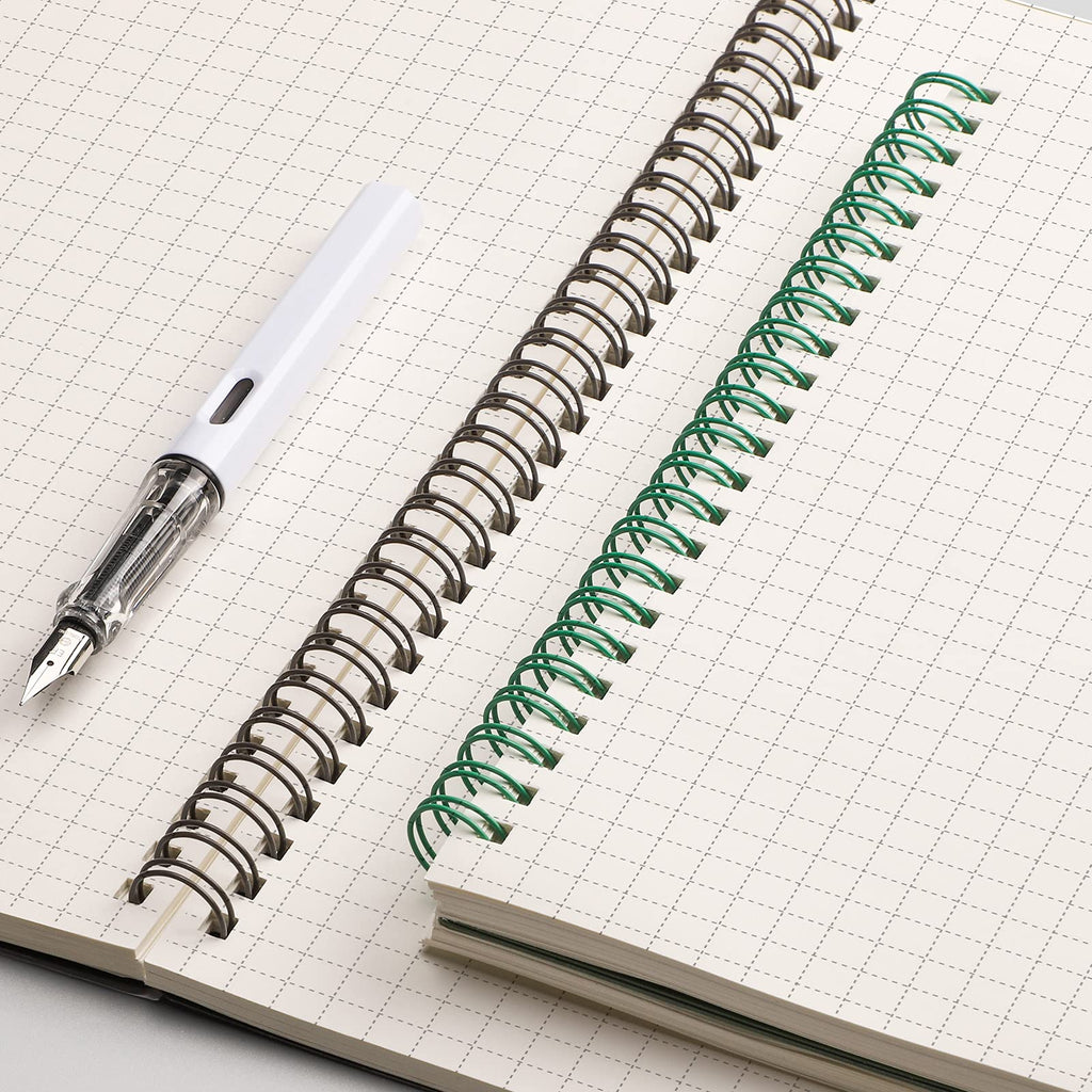 EMSHOI Graph Paper Spiral Notebook, 4 Pack 640 Pages 100 GSM Thick Grid Paper, A5 Graph Notebook, Plastic Hardcover Journals for Writing Engineering Graphing Work School Supplies, 5.7" x 8.22"
