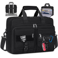 RAINSMORE Tactical Laptop Bag 17.3 Inch Laptop Briefcase Men Business Computer Bag Large Laptop Case Waterproof Military Shoulder Messenger Bag Work Office Travel, Black
