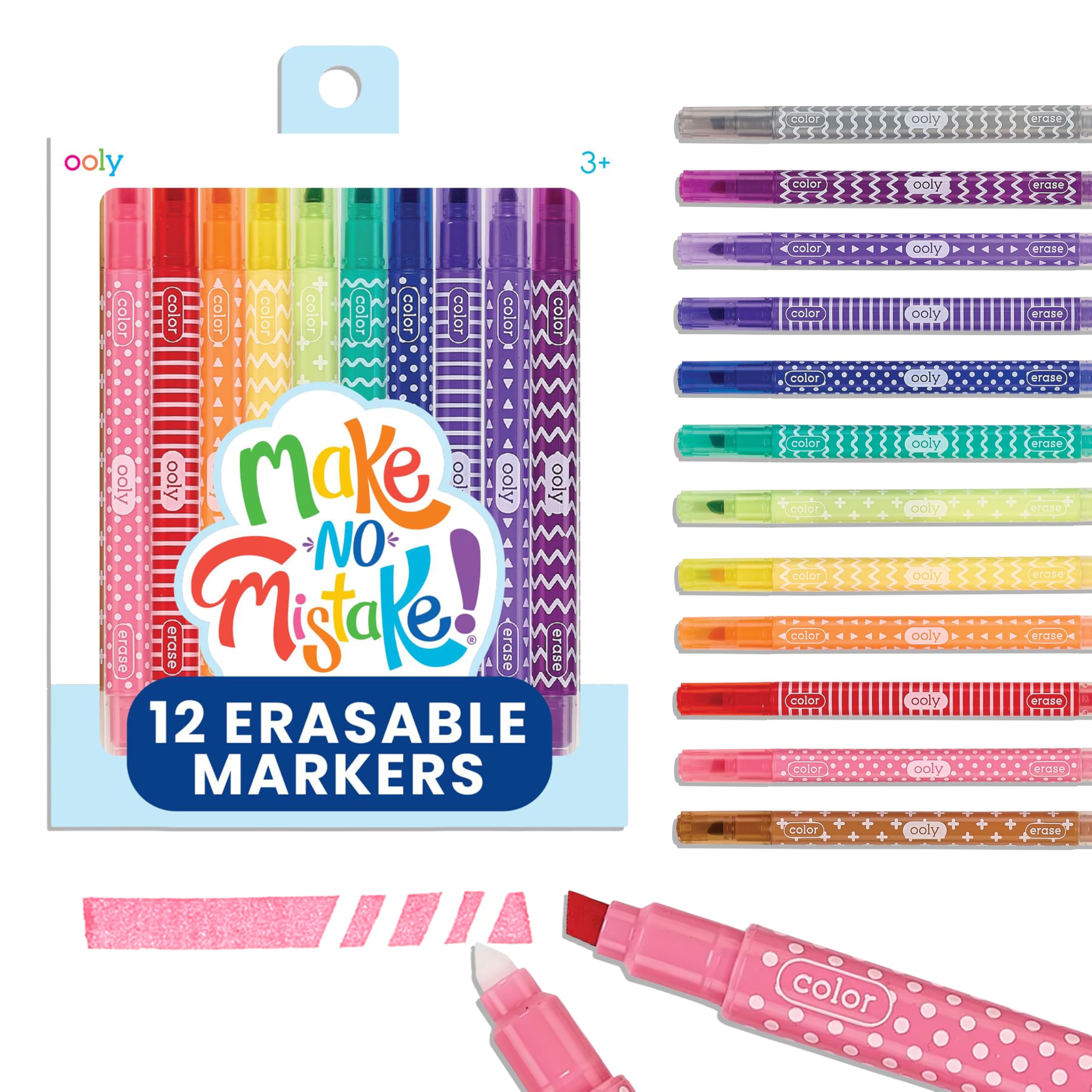 OOLY Make No Mistake Erasable Markers, Set of 12 (130-046)