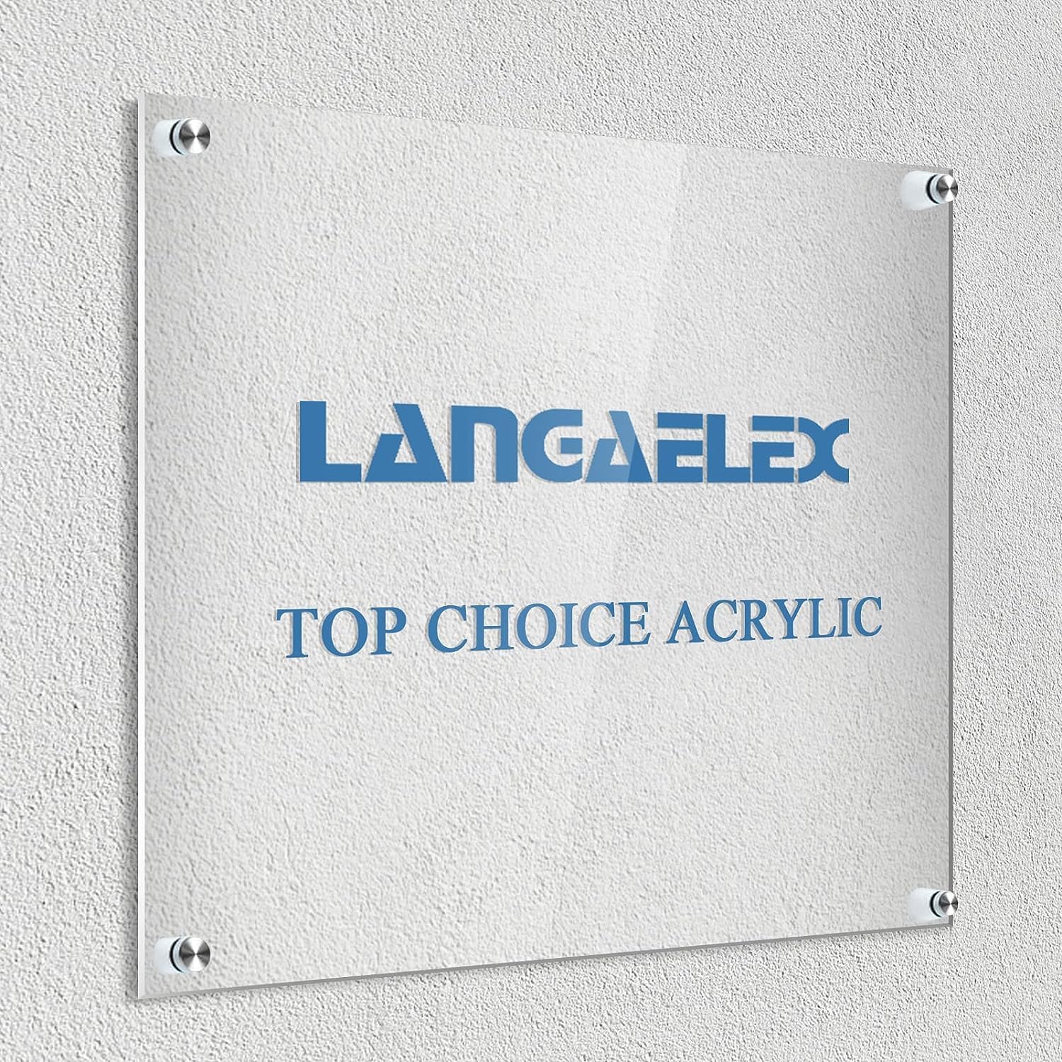 Langaelex Acrylic Sheets - 2 Pack of 12x16 1/8" Thick Clear Cast Plexiglass for Picture Frame Glass Replacement, Projects Display & Painting - Laser Cut for Smooth Edges