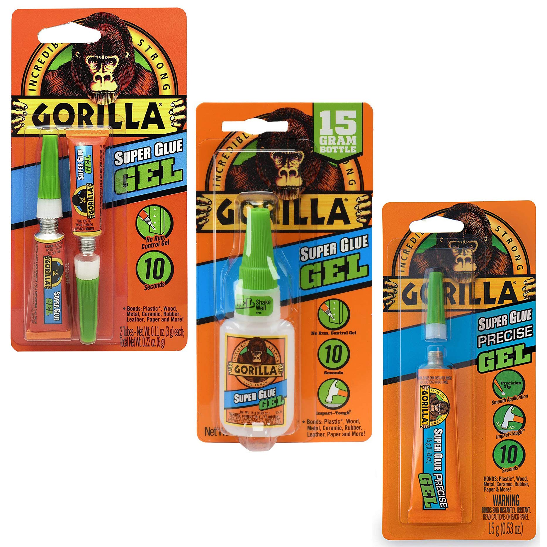 Gorilla Super Glue Gel XL, 25 Gram, Clear, (Pack of 1)