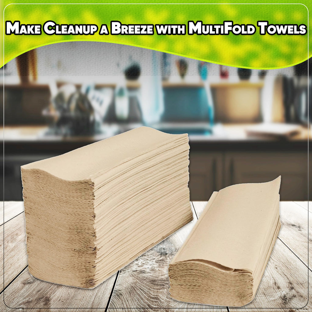 Kraft MultiFold Paper Towels- Pack of 2-250ct. Total 500 Towels