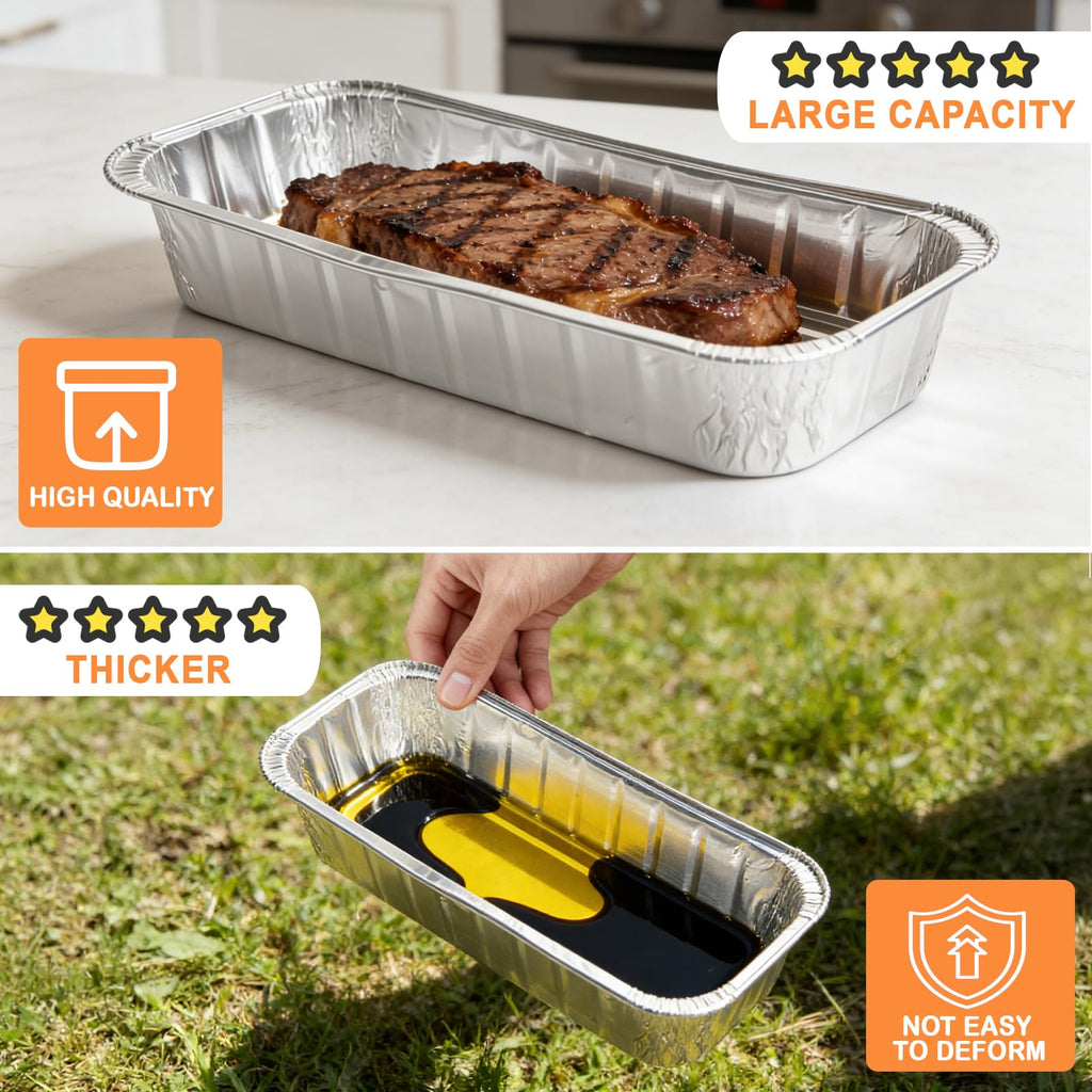 GS4 Genesis 2 Foil Drip Pans for Weber GS4 Genesis II/II LX 400/600(2016+), Summit 400/600 SER, Searwood 600,6489 Aluminum BBQ Grease Catch Trays Liner Replacement for Weber 28''/36" Gas Griddle,20PCS