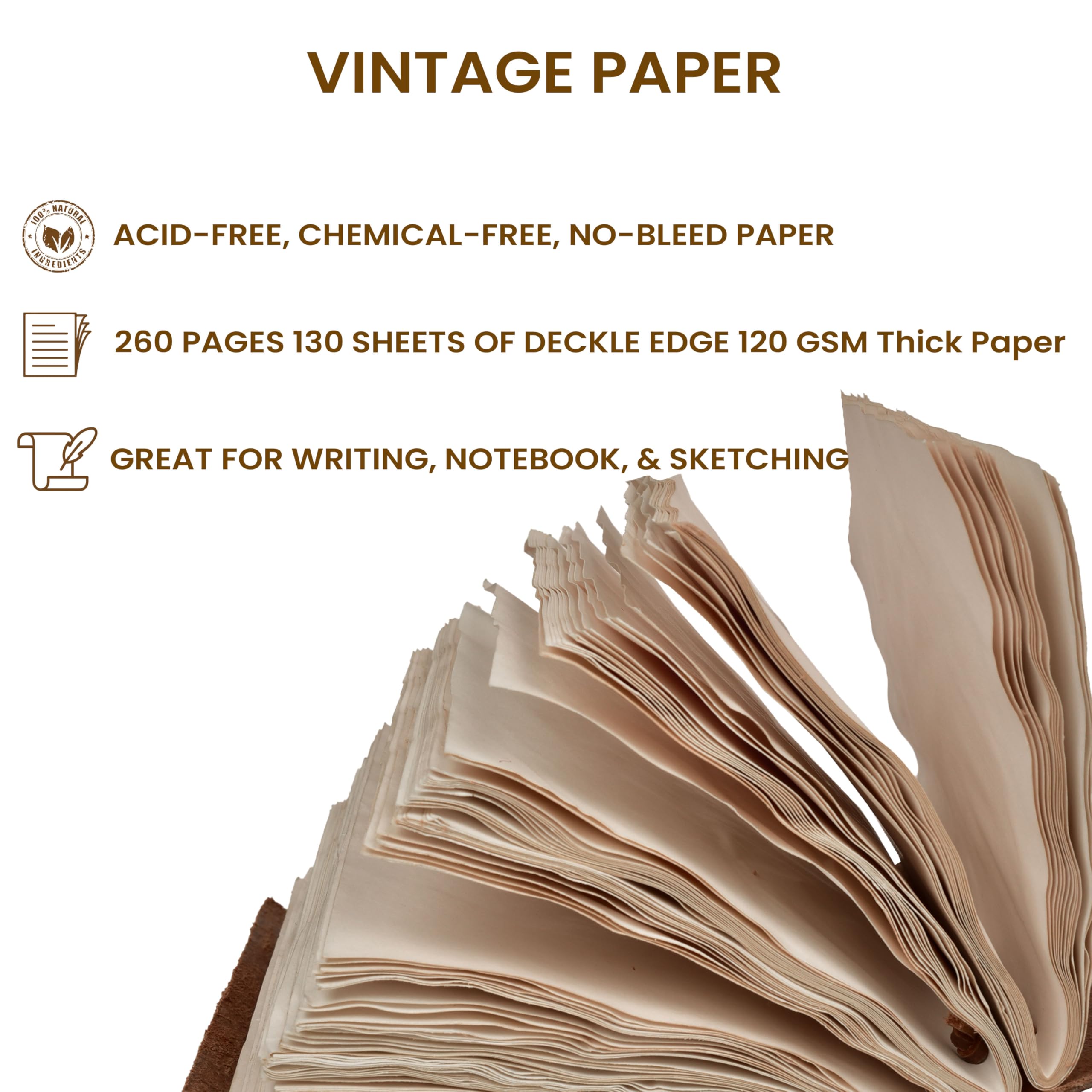LEATHER VILLAGE Handmade Leather Bound Journal for Women- Green | 7"X5" Medium | 260 Pages Blank of Vintage Paper Writing, Sketchbook, Notebook