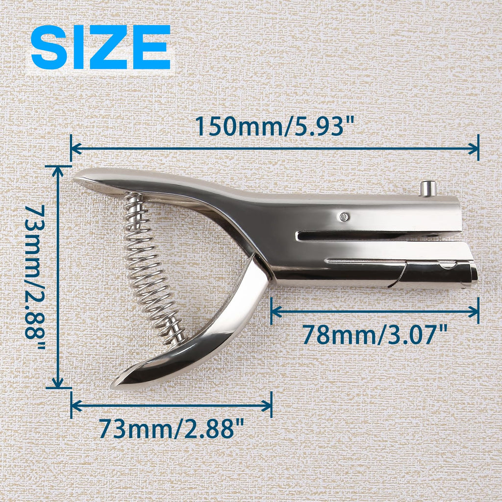 SPEEDWOX Deep Throat Heavy Duty Hand Held Single Hole Punch Single Holes Puncher Paper Punches Badge Hole Punch for Metal Long Reach Holes Punches