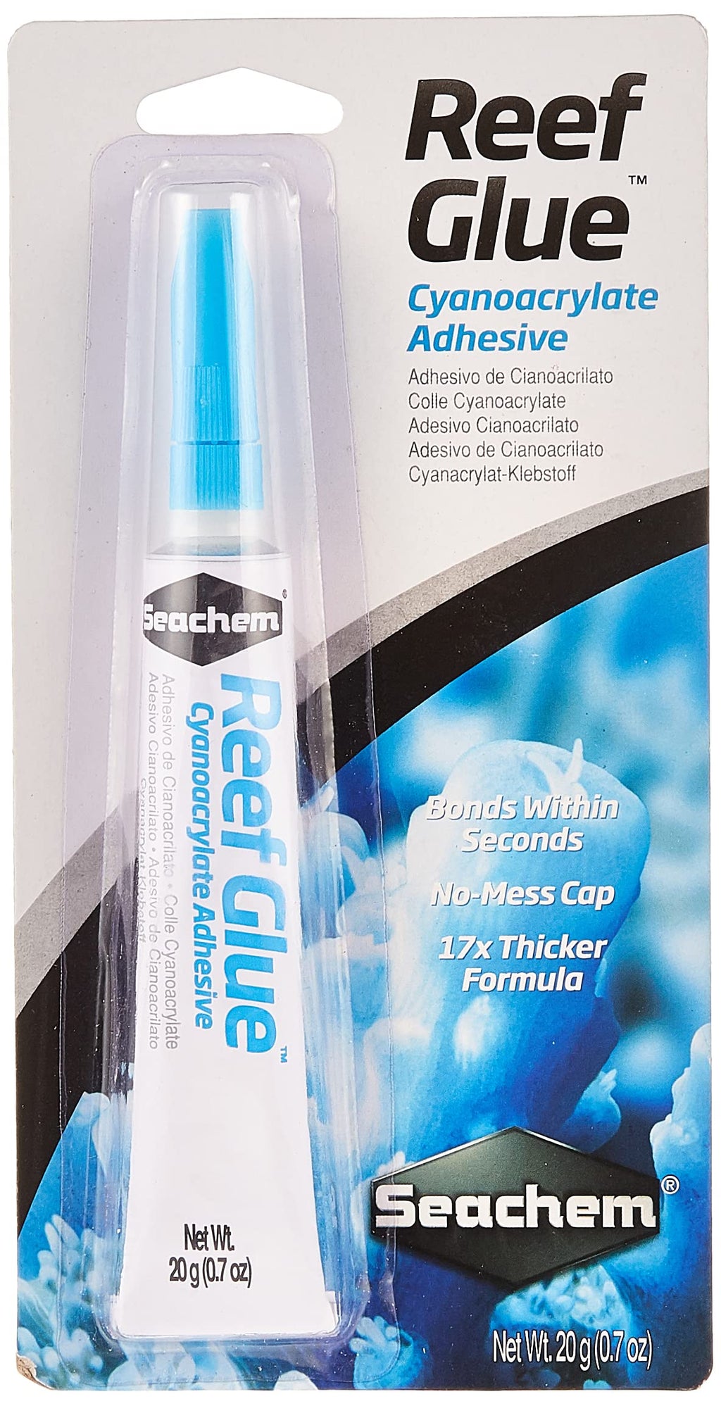 Seachem 67131150 Reef Glue Cyanoacrylate Gel Coral Frag Mounting, 20g