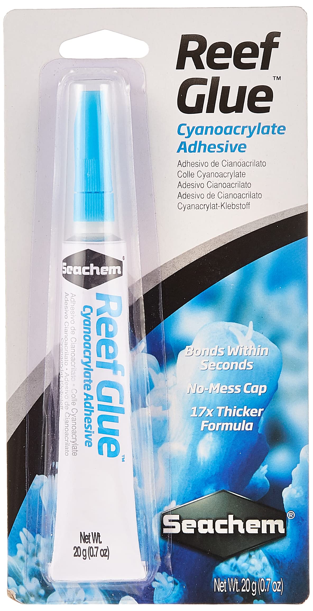 Seachem 67131150 Reef Glue Cyanoacrylate Gel Coral Frag Mounting, 20g