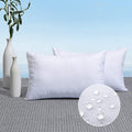 MIULEE Pack of 2 Pillow Insert 12x20 Inches Outdoor Waterproof Throw Pillow Insert Premium Hypoallergenic Stuffer Sham Rectangle for Bed Couch Sofa Cushion Patio Furniture